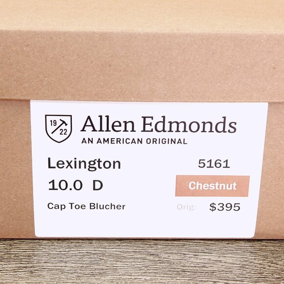 Allen Edmonds LEXINGTON Blucher 10 D Chestnut * add $15 new Cedar Trees
